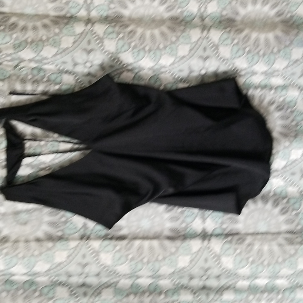 Satin halter top, straps in back